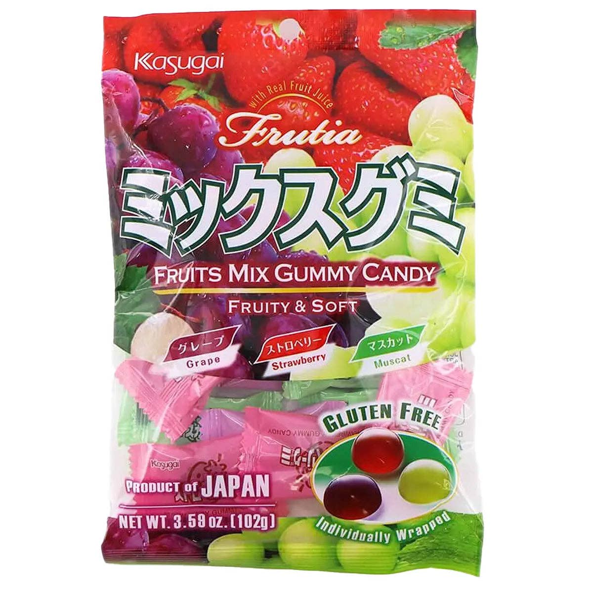 Kasugai Gummy Mix (Apple,Grape,Muscat)