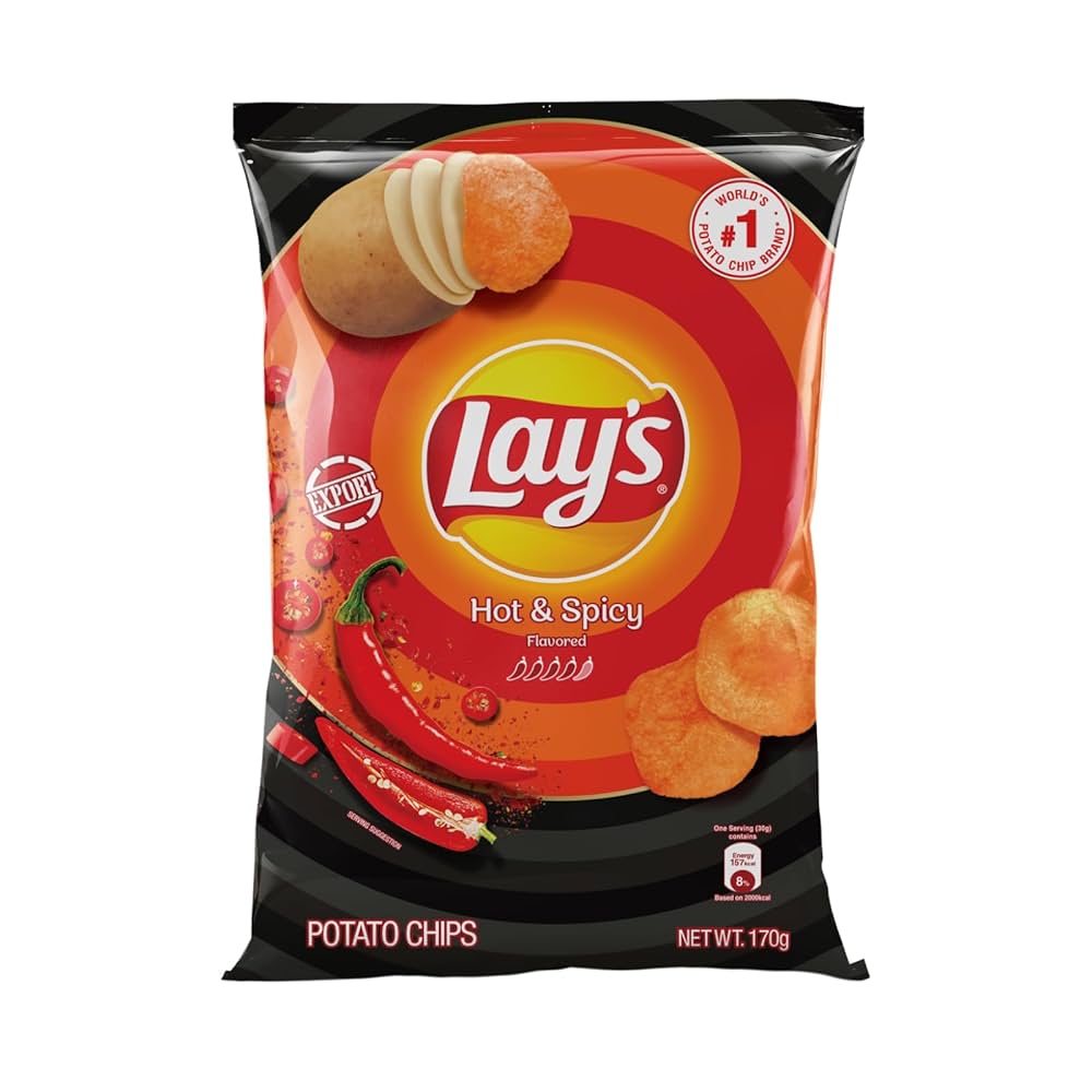 Lays Hot & Spicy Potato Chips