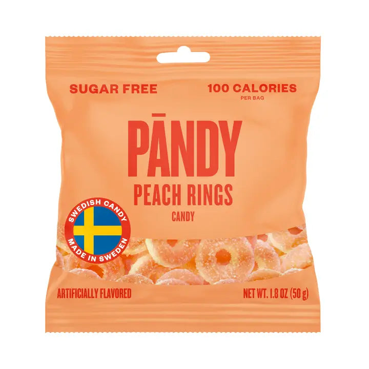 Pändy Sugar-Free Swedish Peach Rings Candy