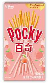 Glico Peach Cream Pocky Cookie Sticks