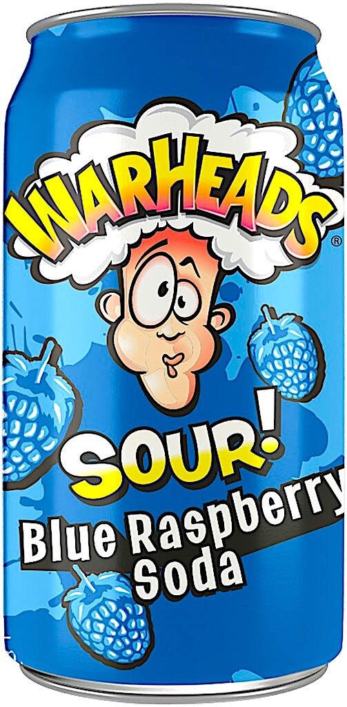 War Heads Sour Blue Raspberry Soda