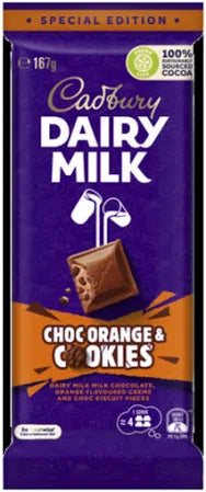 Cadbury Dairy Milk ChocOrange & Cookies -Australia