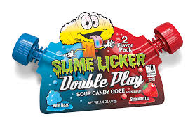 Toxic Waste Slimer Licker Double Play Bluerazzz and Strawberry