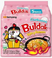 Buldak Spicy Ramen Carbonara Pack of 5